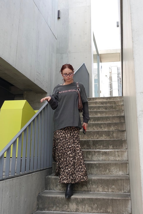 レオパードボリュームスカート